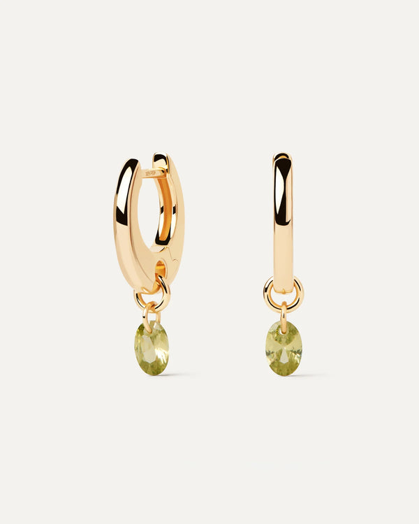 PD Paola - Orecchini "Green Lily Hoops"