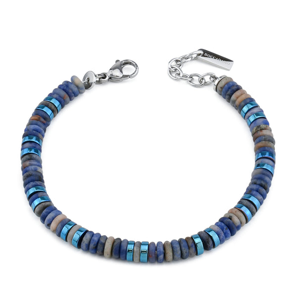 Boccadamo - Bracciale uomo con sodalite ed ematite blu
ID: ABR681B