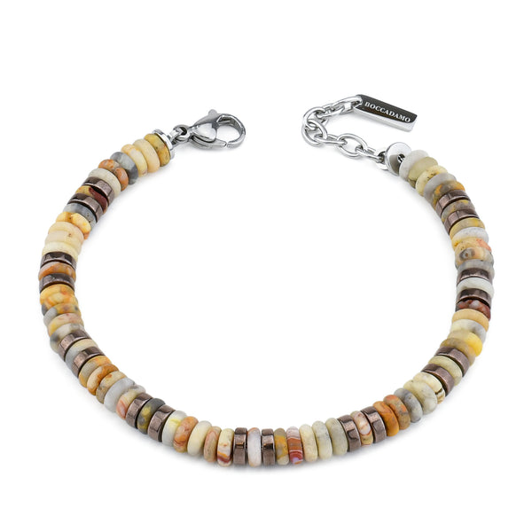 Boccadamo - Bracciale uomo con agata ed ematite caffè
ID: ABR681M