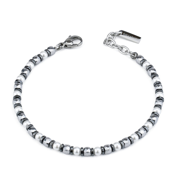 Boccadamo - Bracciale uomo con onice e perle sintetiche
ID: ABR685