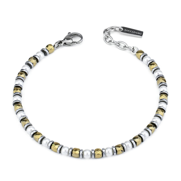 Boccadamo - Bracciale uomo con agata e perle sintetiche
ID: ABR685D