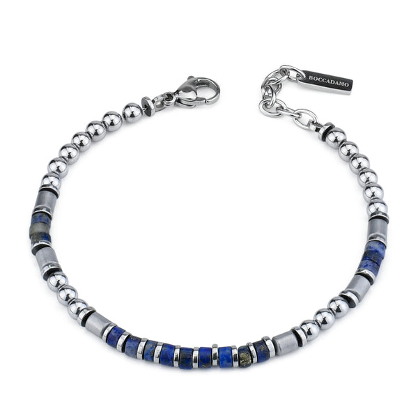 Boccadamo - Bracciale uomo con lapislazzuli ed ematite
ID: ABR686B