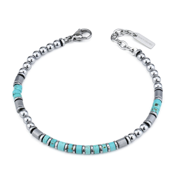 Boccadamo - Bracciale uomo con turchese ed ematite
ID: ABR686T