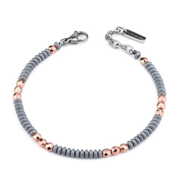 Boccadamo - Bracciale uomo con ematite opaco ed ematite rosa
ID: ABR687RS