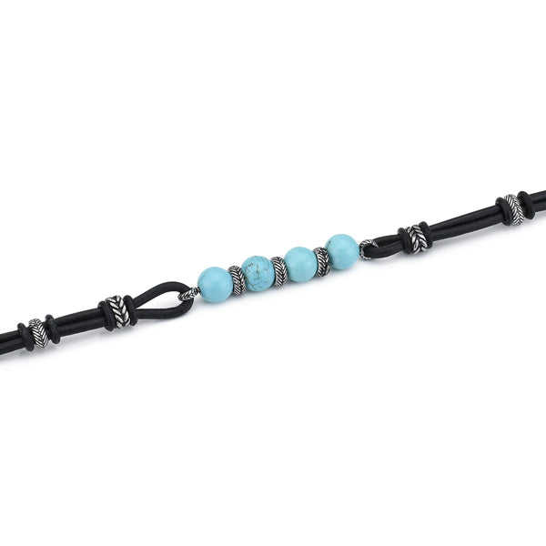 Boccadamo - Bracciale uomo di cuoio con turchese
ID: ABR704C