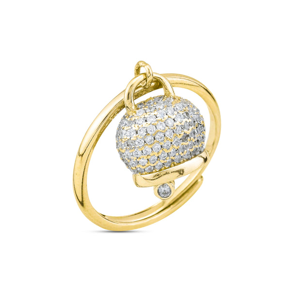 Boccadamo - Anello placcato oro giallo con campanella di zirconi
ID: AN498D
