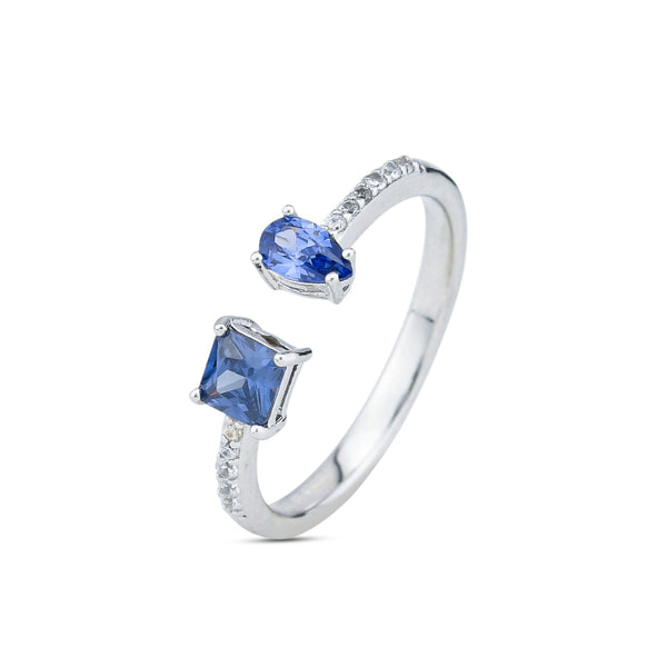 Boccadamo - Anello con due zirconi sfaccettati tanzanite
ID: AN508B