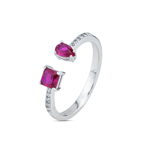 Boccadamo - Anello con due zirconi sfaccettati rubino
ID: AN508R