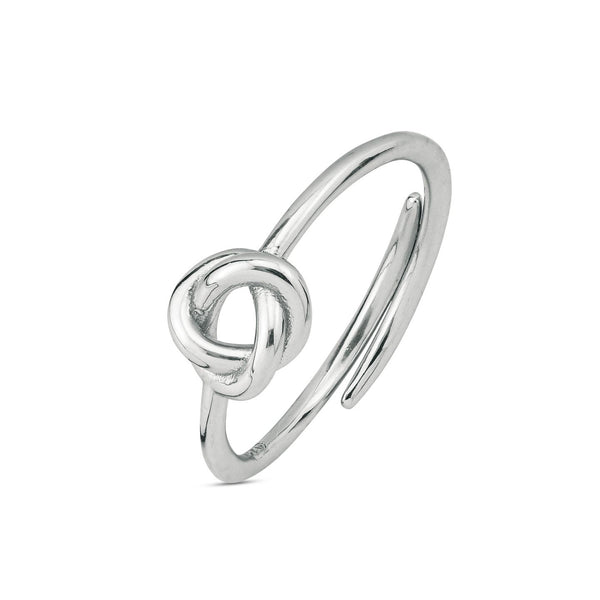 Boccadamo - Anello in argento rodiato  con nodo centrale ID: BAN066