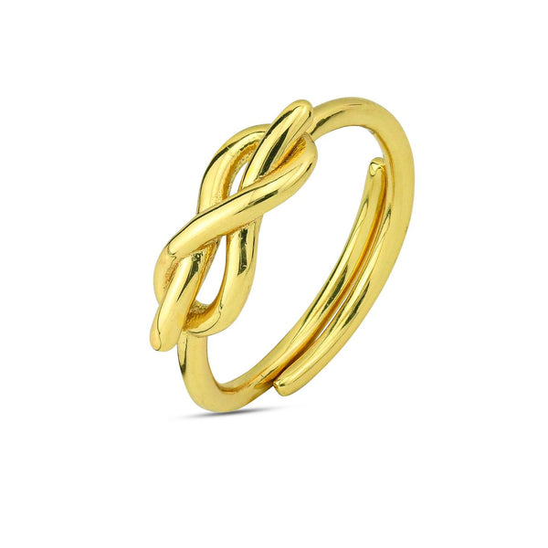 Boccadamo - Anello placcato oro giallo con simbolo dell'infinito ID: BAN068D
