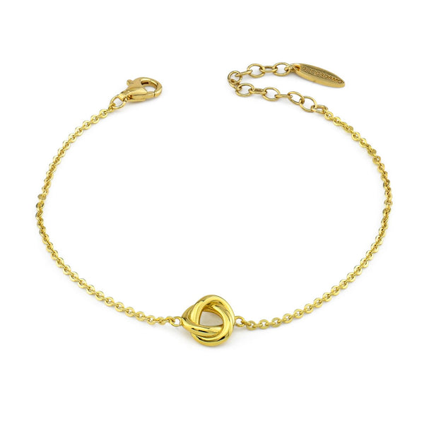 Boccadamo - Bracciale placcato oro giallo con nodo centrale 
ID: BBR100D