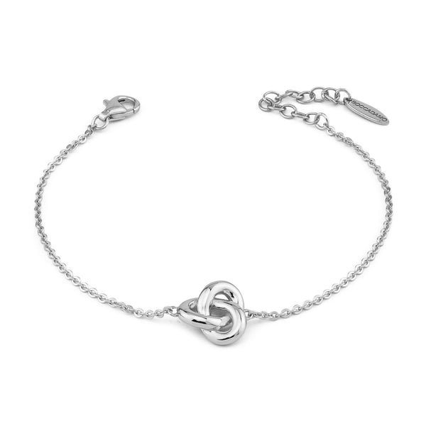 Boccadamo - Bracciale in argento rodiato con doppio nodo centrale ID: BBR101