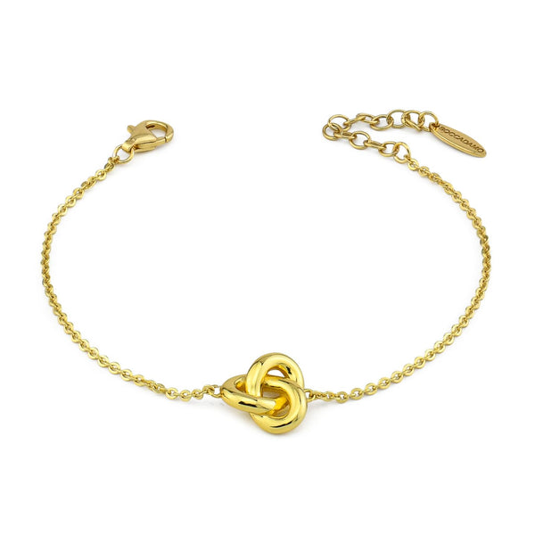 Boccadamo - Bracciale placcato oro giallo con doppio nodo centrale 
ID: BBR101D