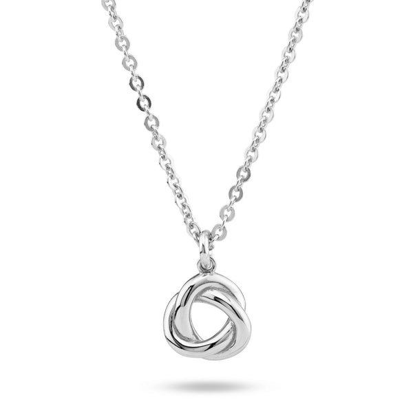 Boccadamo -Collana in argento rodiato con nodo centrale ID: BGR108