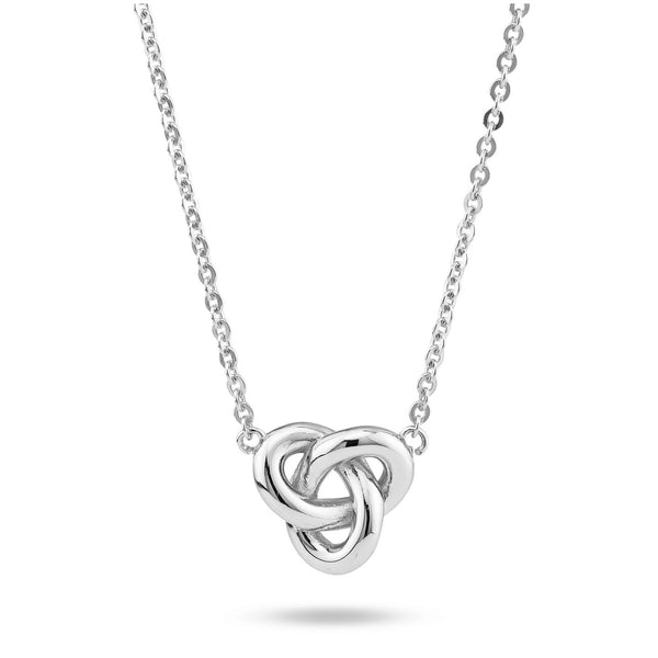 Boccadamo - Collana in argento rodiato con doppio nodo centrale  ID: BGR109