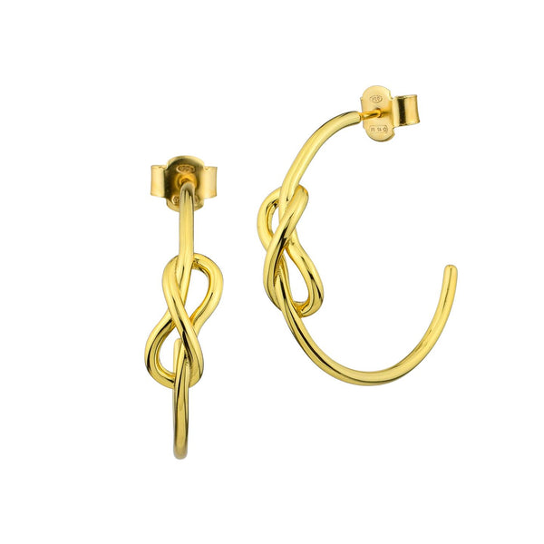 Boccadamo - Orecchini placcati oro giallo a cerchio con simbolo dell'infinito ID: BOR135D