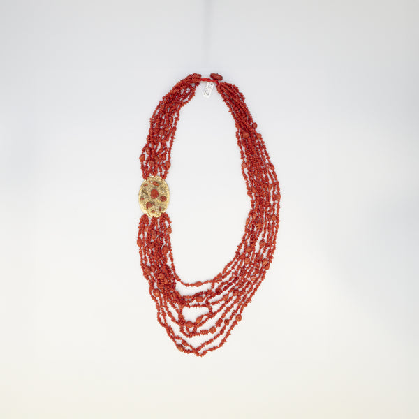 Confuorto - Collana scaglie di corallo rosso