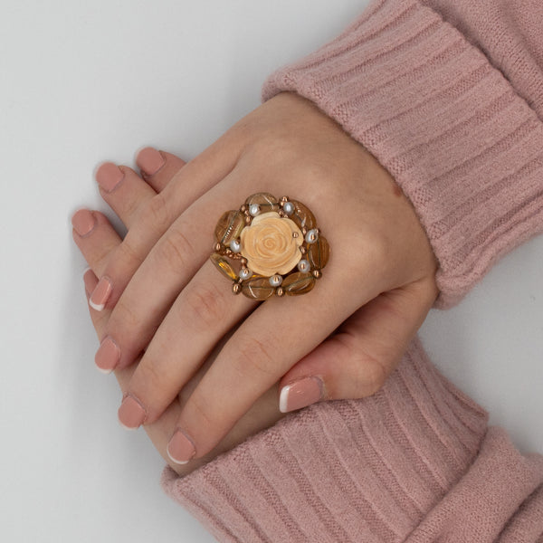 Confuorto - Anello in ottone placcato oro