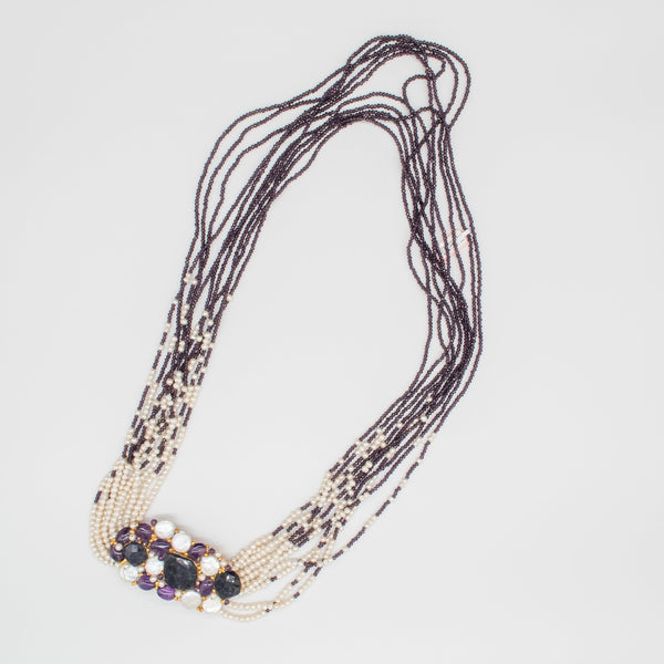 Confuorto - Collana con perle e ottone