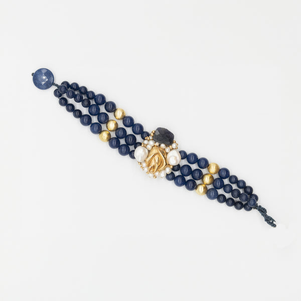 Confuorto - Bracciale in agata blu