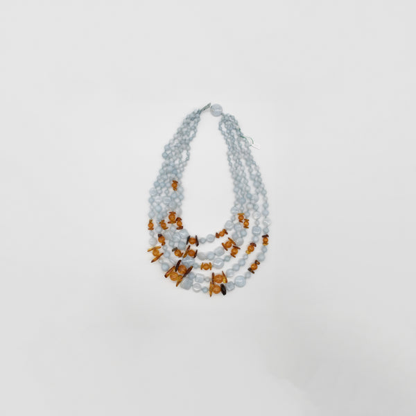 Confuorto - Collana in azzurrite e ambra