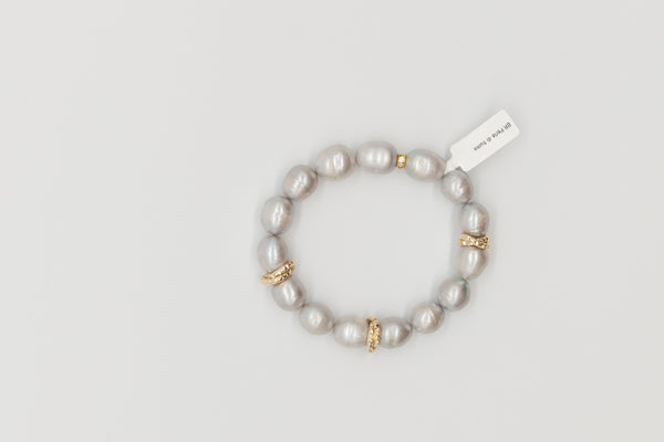 Confuorto - Bracciale con perla grigia