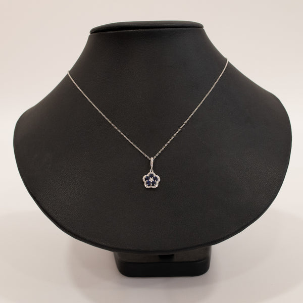 Gianni Carità (FOGI) - Collana con ciondolo a fiore con zaffiri