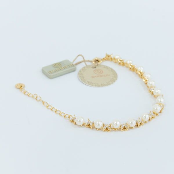 Barbieri - Bracciale metallo placcato oro con cristalli