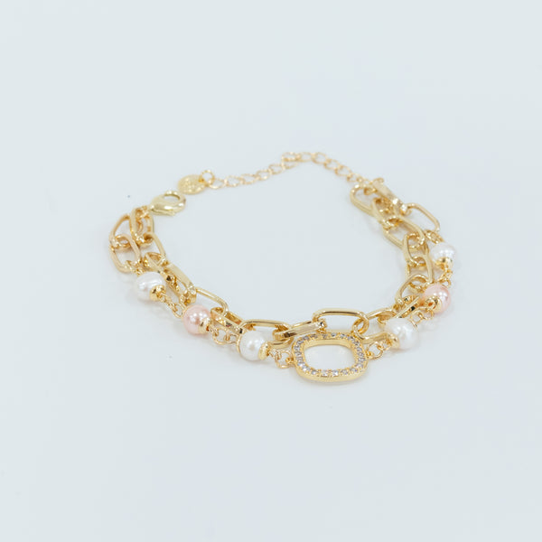 Barbieri - Bracciale metallo placcato oro in doppio filo