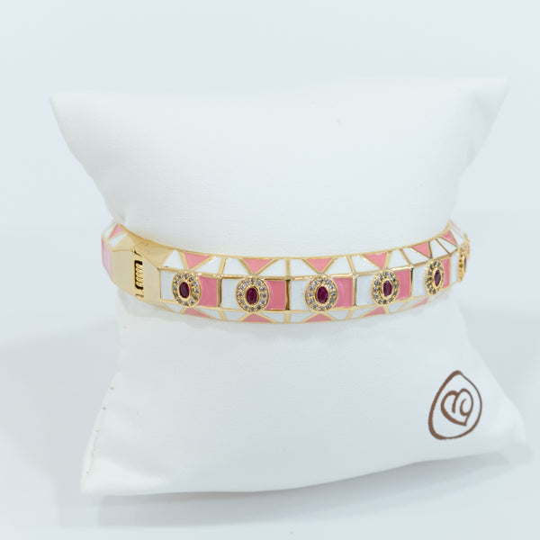 Barbieri - Bracciale acciaio placcato oro
