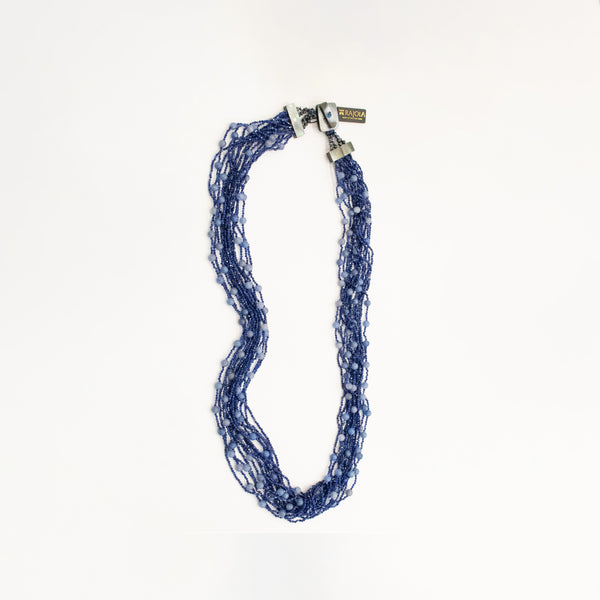 Rajola - Collana lunga Collezione Valzer in spinello blu