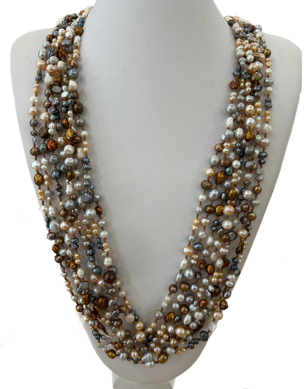 Collana Perle multicolore Confuorto