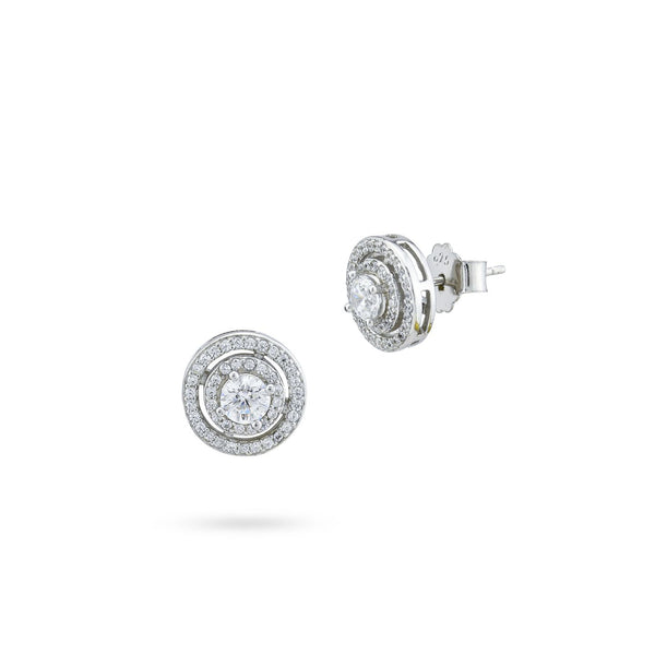 Orecchini a spirale con granato in argento sterling con scatola Orecchini a spirale con granato in argento sterling con scatola